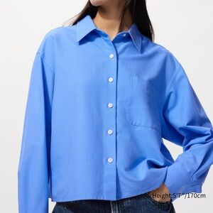Uniqlo JW Anderson Oxford Boxy Cropped Shirt